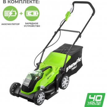 Газонокосилка аккумуляторная GREENWORKS G40LM35K4 40V 35 см c 1хАКБ 4 А.ч и ЗУ Газонокосилка аккумуляторная GREENWORKS G40LM35K4 40V 35 см c 1хАКБ 4 А.ч и ЗУ